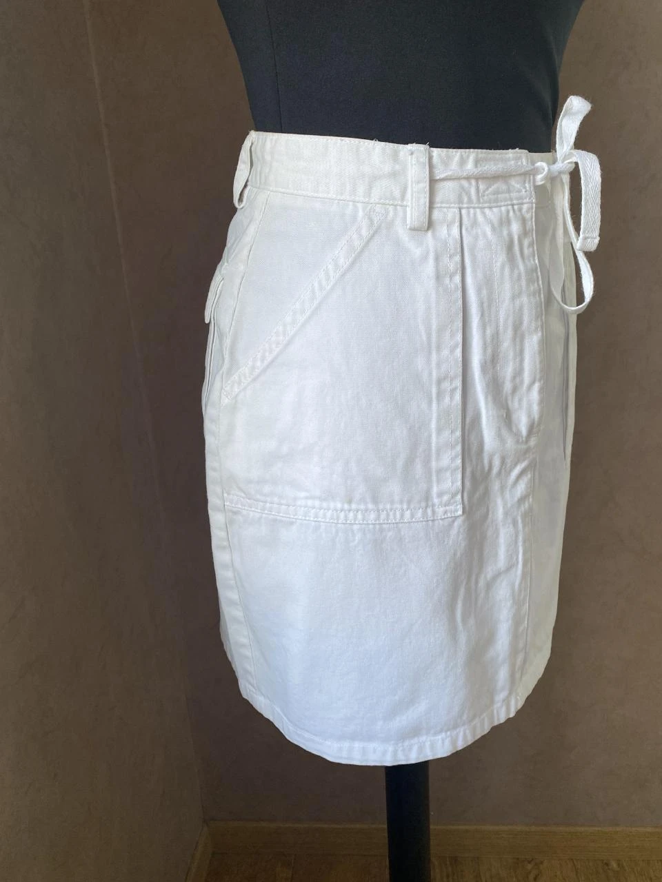 Witte ETAM rechte rok van 100% katoen T36 – Cargo chic stijl & hoge taille – photo 2